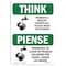 Signmission OSHA THINK Sign, Promote A Healthy Workplace W/ Symbol, 24in X 18in Aluminum, OS-TS-A-1824-L-11855 OS-TS-A-1824-L-11855 - alternate 1